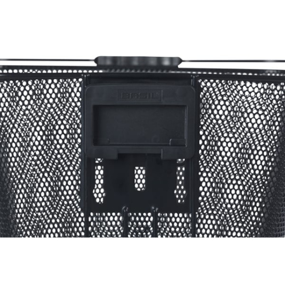 Basil Bilbao Bicycle basket with KlickFix incl. handlebar stem holder Black