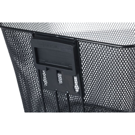 Basil Bilbao Bicycle basket with KlickFix incl. handlebar stem holder Black