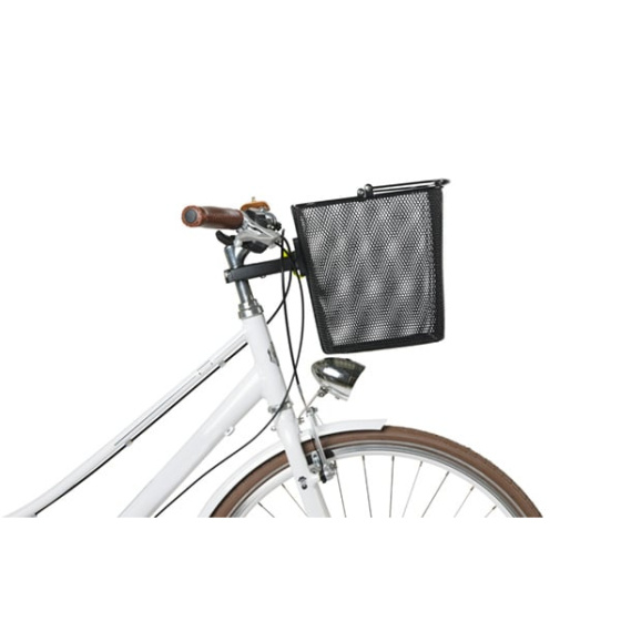 Basil Bilbao Bicycle basket with KlickFix incl. handlebar stem holder Black