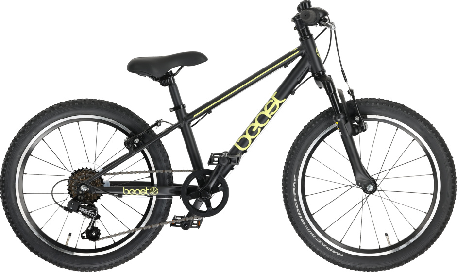Bike Fun the Beast 20 Inch Boys 6SP Rim Brakes Matte black/Yellow