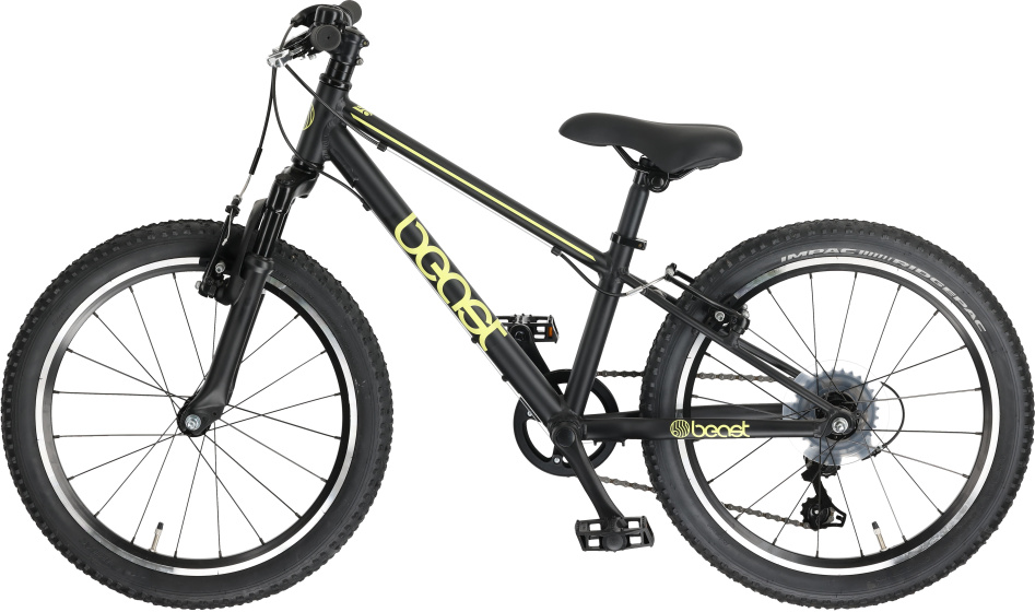 Bike Fun the Beast 20 Inch Boys 6SP Rim Brakes Matte black/Yellow