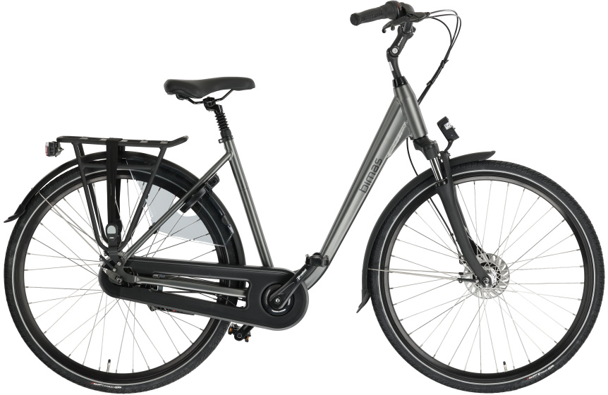 Bimas City 7.3 28 Inch Dames 7V Rollerbrake Matgrijs