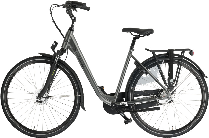 Bimas City 7.3 28 Inch Dames 7V Rollerbrake Matgrijs