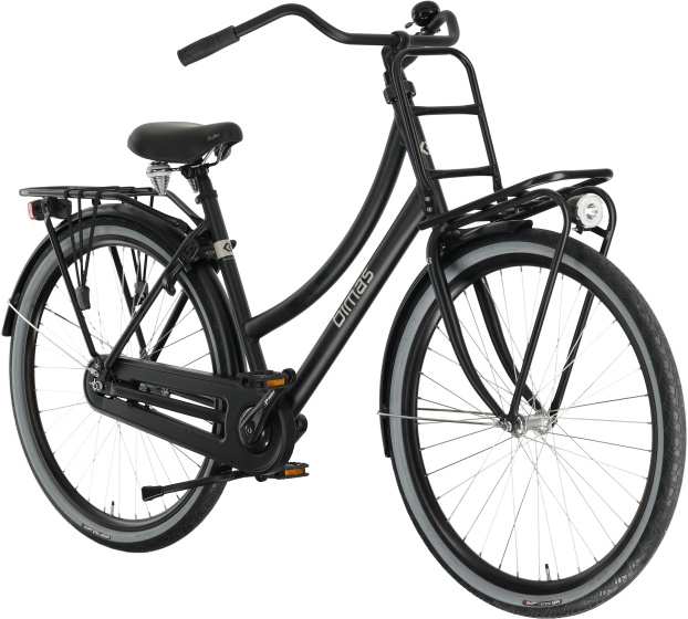 Bimas Transporter 1.0 28 Inch Dames Terugtraprem Matzwart