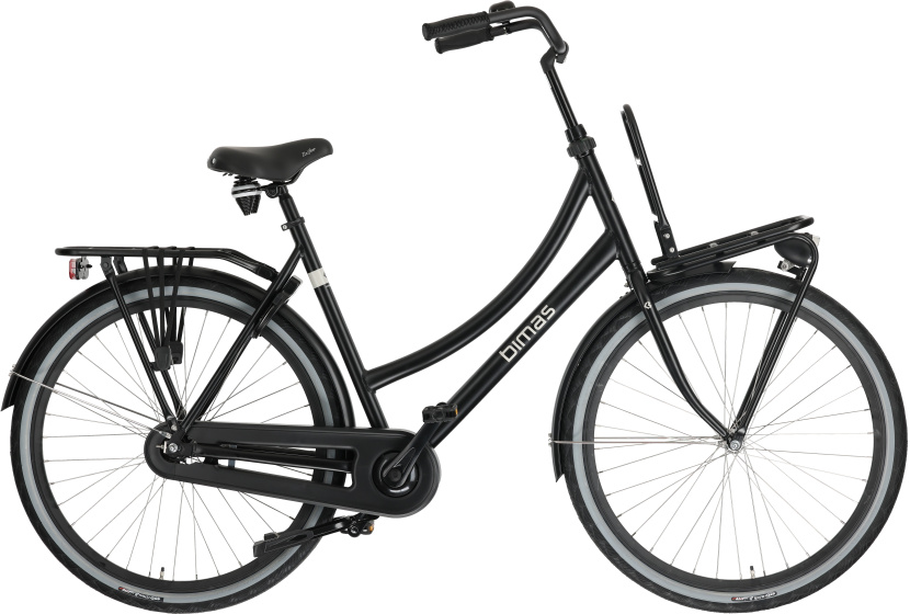 Bimas Transporter 1.0 28 Inch Dames Terugtraprem Matzwart