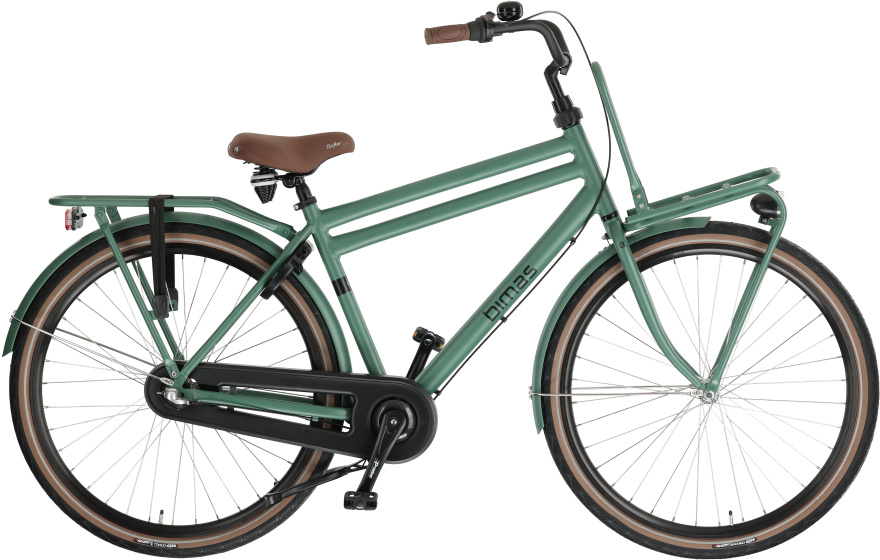 Bimas Transporter 3.0 28 Inch 50 cm Heren 3V Terugtraprem Matgroen afbeelding