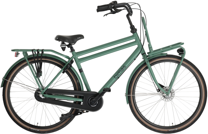 Bimas Transporter 3.3 28 Inch 50 cm Heren 3V Rollerbrake Matgroen afbeelding