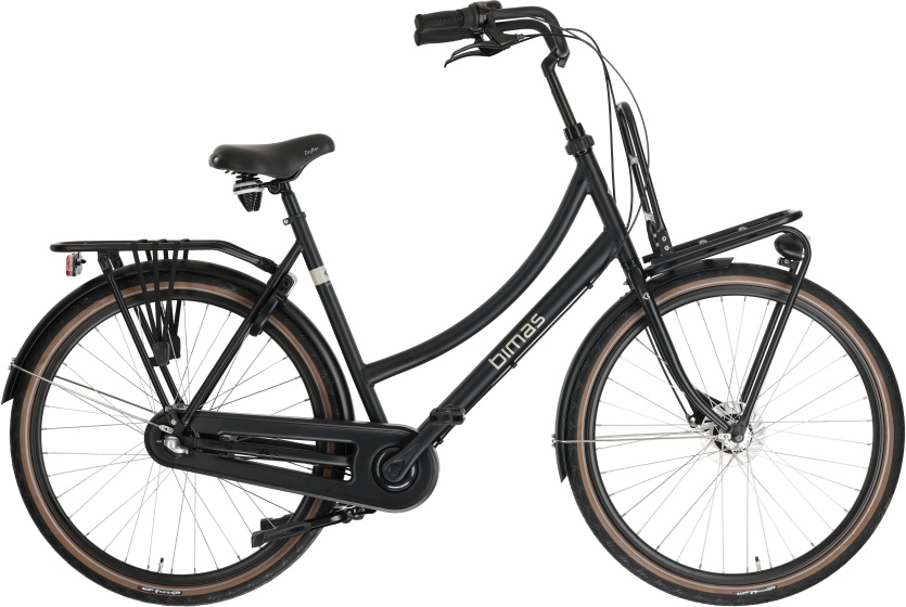 Bimas Transporter 3.3 28 Inch Dames 3V Rollerbrake Matzwart