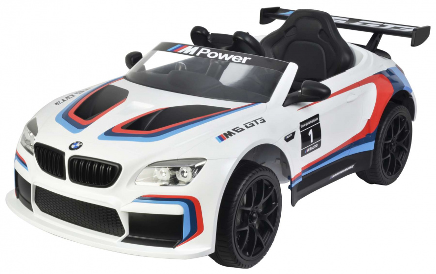 BMW elektrické detské autíčko M6 GT3 12V biele