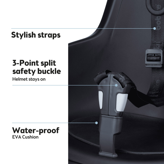 Bobike One Maxi Bicycle Seat Rear with EB-D Carrier Mount Urban Black