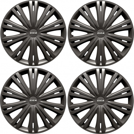 Giga 15 pouces hubcaps ABS anthracite ensemble de 4