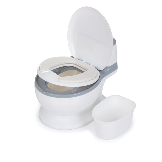 Chipolino Lux Educatief Plaspotje met Doorspoeleffect Wit/Grijs