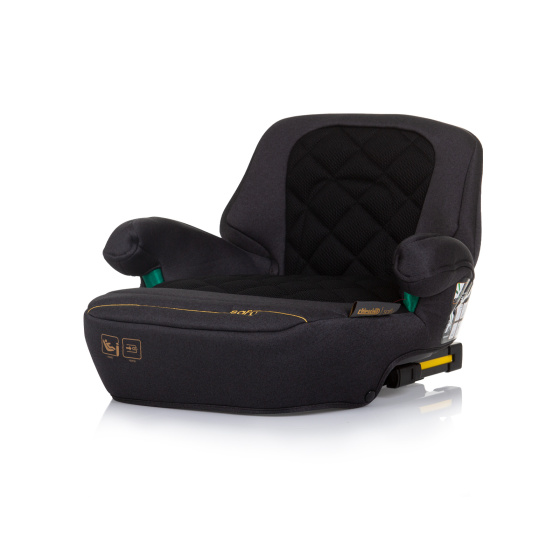 Chipolino Safy Zitverhoger i-Size 125-150 cm Isofix Obsidian Zwart