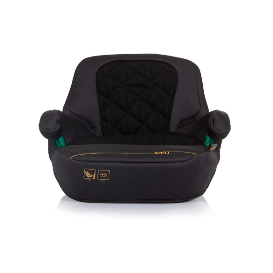 Chipolino Safy Zitverhoger i-Size 125-150 cm Isofix Obsidian Zwart