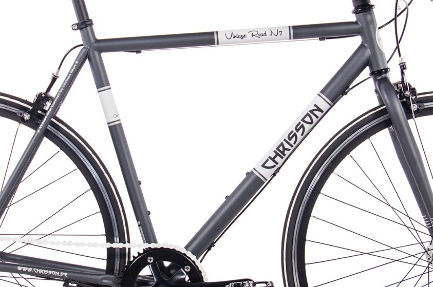 Chrisson Vintage Road 28 Inch 52 cm Heren 7V Donkergrijs