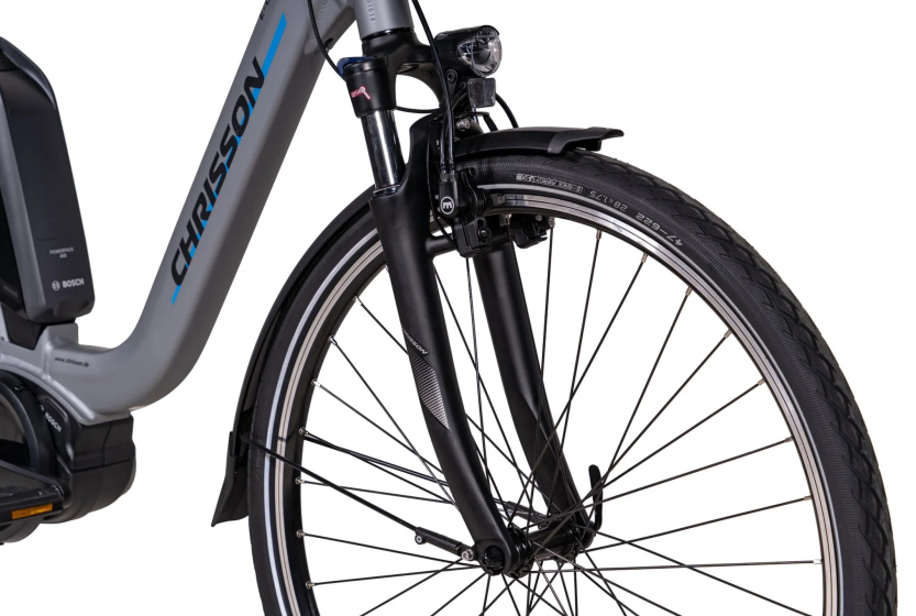 Chrisson E-Cassiopea 28 Inch 50 cm Women 7SP Rim Brakes Silver grey