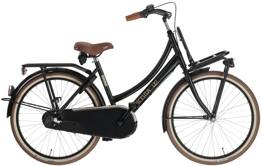 Cortina U4 Transport Mini 24 Zoll 42,5 cm Mädchen 3G Rücktrittbremse Mattschwarz