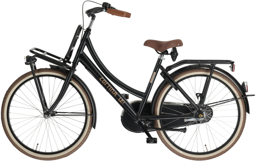 Cortina U4 Transport Mini 24 Zoll 42,5 cm Mädchen 3G Rücktrittbremse Mattschwarz