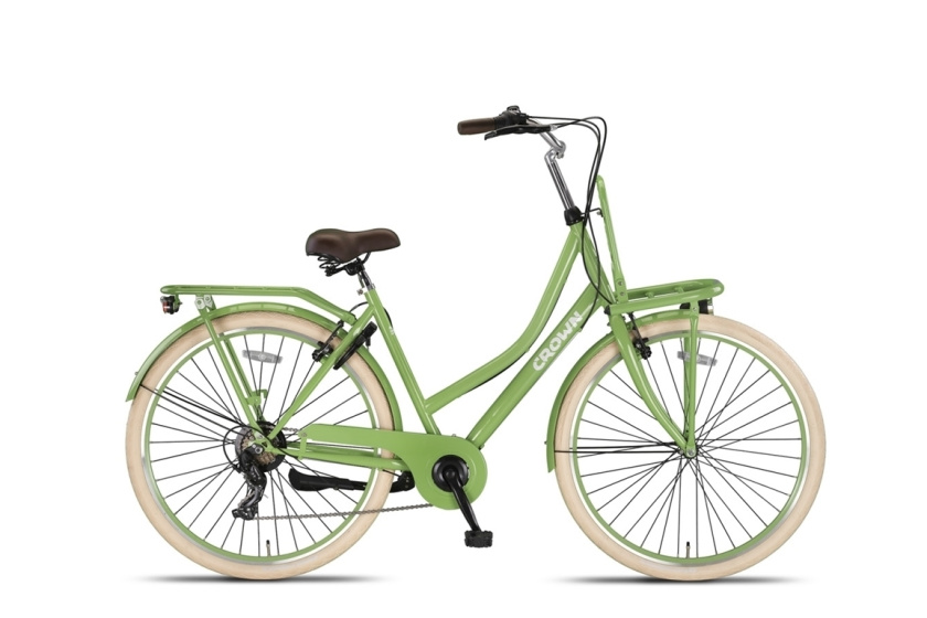 Crown Berlin 28 Inch 53 cm Dames 7V V Brakes Lichtgroen afbeelding