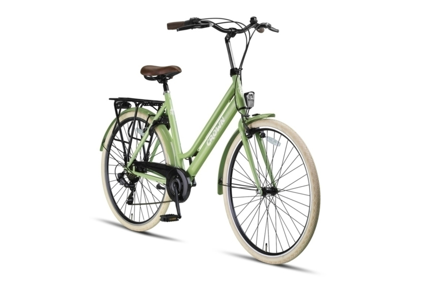 Crown New York 28 Inch Dames 7V V-Brakes Groen