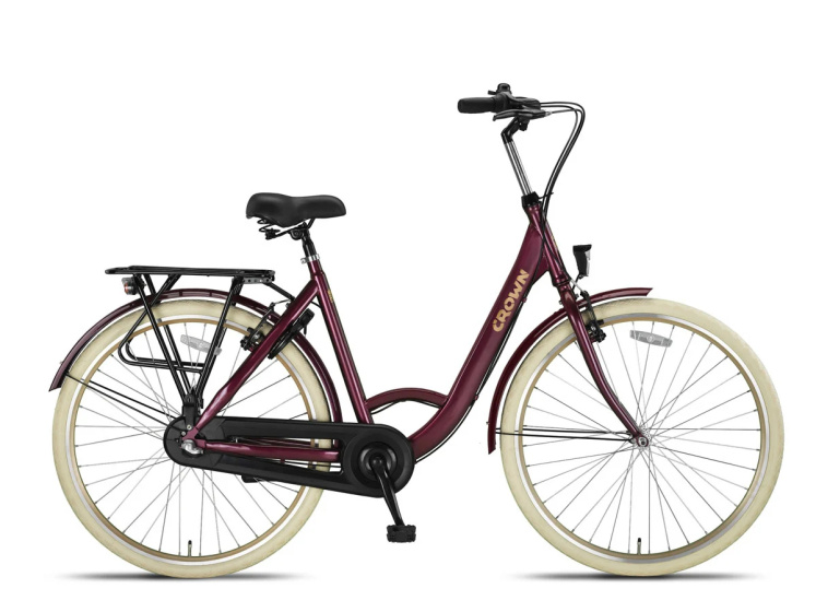 Crown Rio Plus 28 Inch 53 cm Dames 3V V Brakes Bordeaux afbeelding