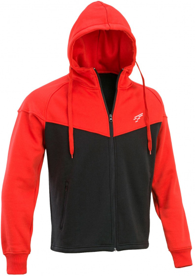 D.Five vest heren polyester/katoen zwart/rood