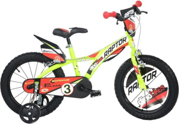raptor 16 inch 27 cm jongens knijprem groen