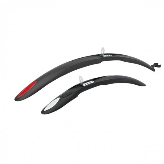 spatbordset MTB 24/26 inch zwart 3-delig spatbordset MTB 24/26 inch zwart 3-delig