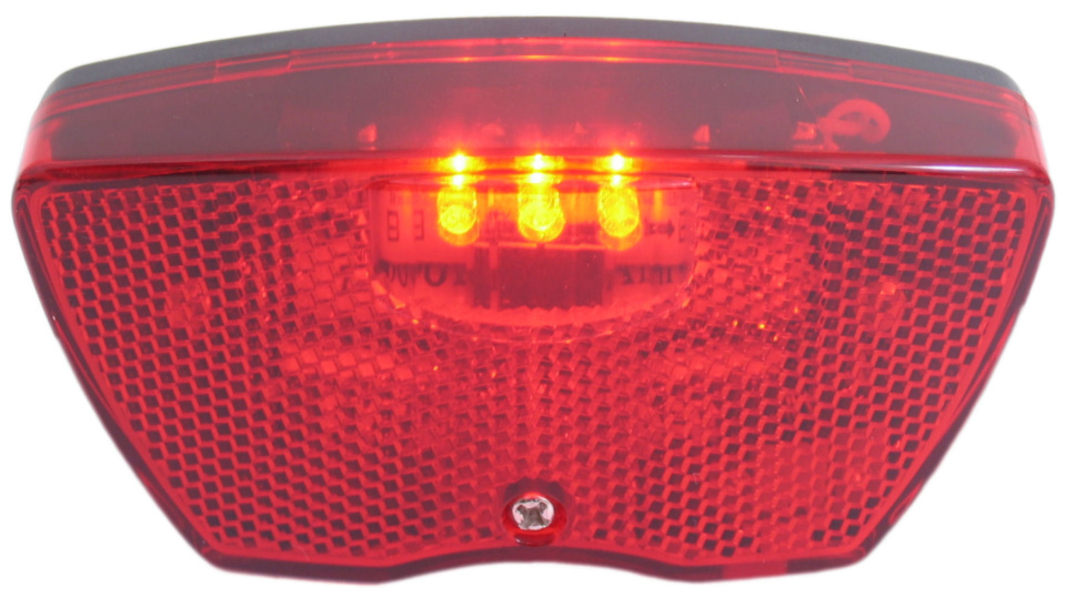 Edge City Carrier rear light 3 led including batteries Red