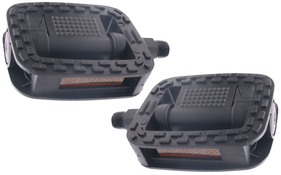 Edge Comfort Pedal Set Anti-slip with Reflector Black