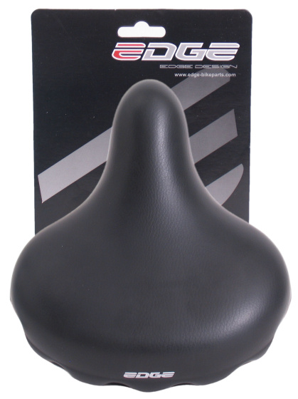 Edge Urban Bicycle Saddle Waterproof 26 x 22 cm Black