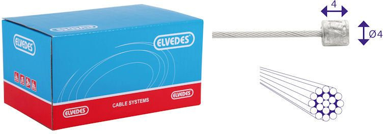 Elvedes Shimano Schaltwerk Innenzug Edelstahl 3,00 Meter
