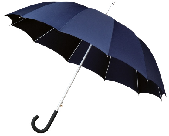 parapluie automatique 110 cm polyester bleu fonc&eacute;