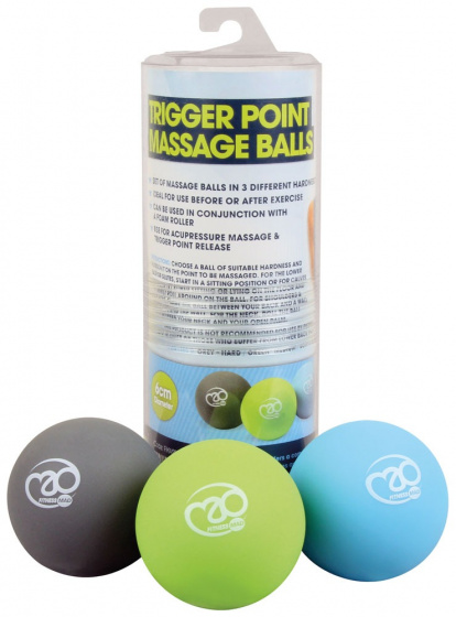 Fitness-Mad masážne loptičky Trigger Point 6 cm PVC 3 kusy