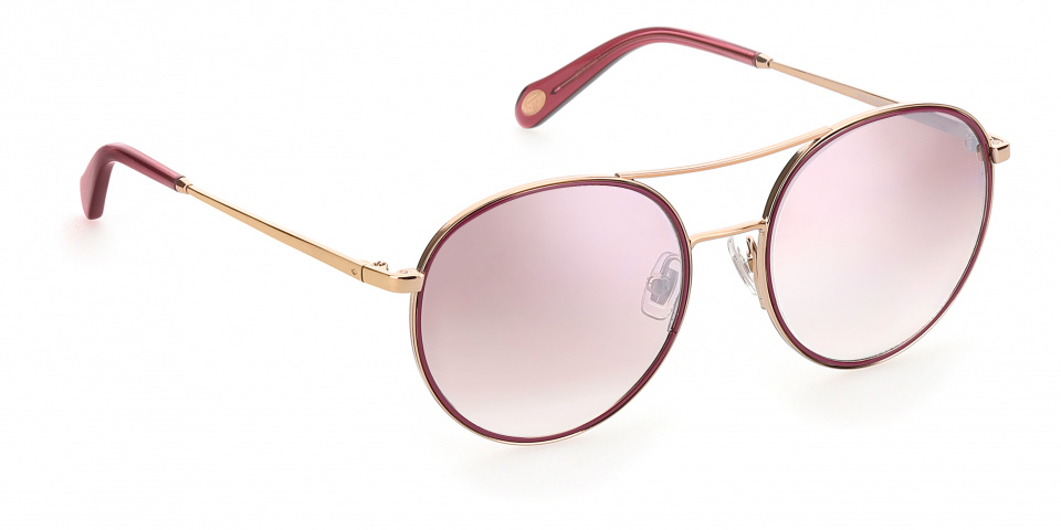 lunettes de soleil Fos 2100/G/S ladies round steel pink/brown