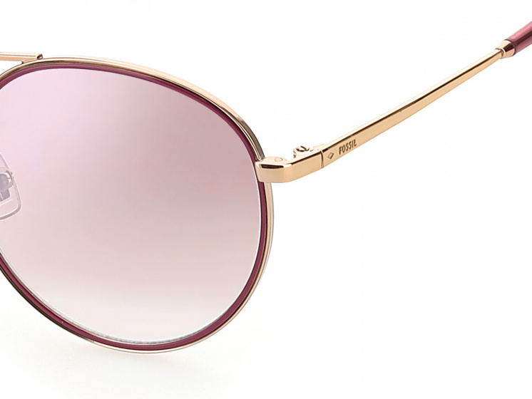 lunettes de soleil Fos 2100/G/S ladies round steel pink/brown
