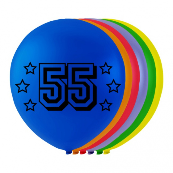 Wefiesta balóny číslo 55 latex 80 cm 8 kusov