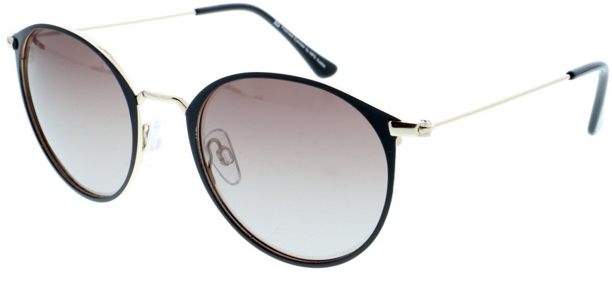 lunettes de soleil polaris&eacute;pour dames, rondes, cat.3, noir/marron