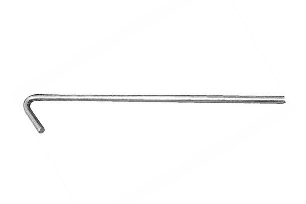 High Peak Tent pegs Hook Shape Steel Silver 10 Pieces