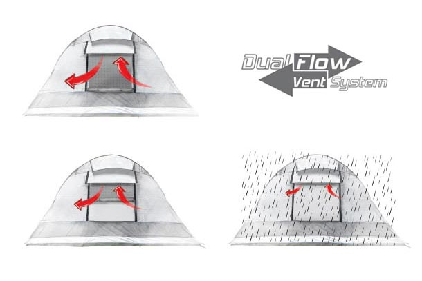 High Peak Brixen 4.0 Family tent 4-person 480 x 240 cm Gray