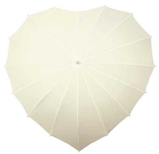 Impliva dáždnik v tvare srdca 110 cm polyesterový krém