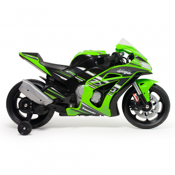 Injusa elektrische kindermotorfiets Kawasaki ZX10 12V groen
