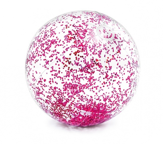 Intex Intex plážová lopta Glitter51 cm transparentná fialová