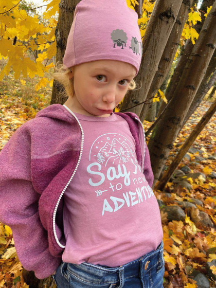 cardigan Jr Block filles feutre laine rose taille 150