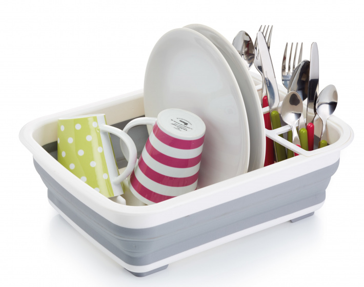 KitchenCraft afdruiprek 38 x 29,5 cm grijs/wit