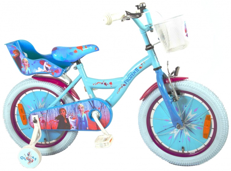 frozen 16 inch 25,4 cm meisjes terugtraprem blauw