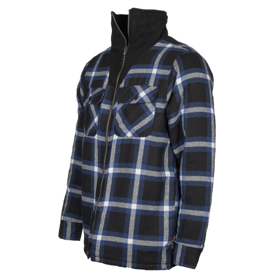 Life Line Peter gevoerde flanel vest heren zwart/wit/blauw