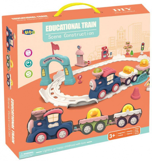 train de construction éatif junior blanc 23 piè