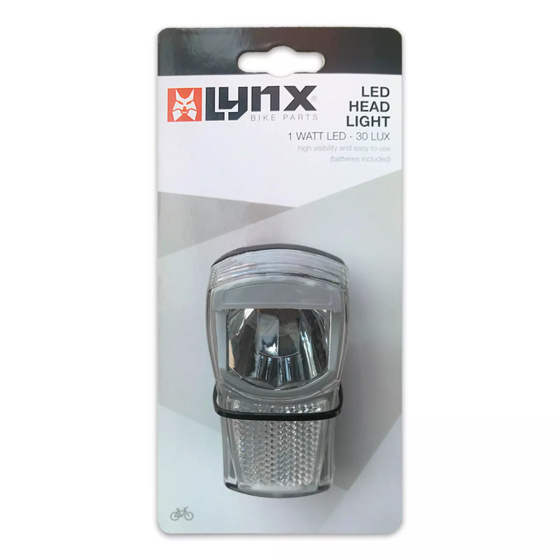 Lynx City headlight battery 30 lux led black