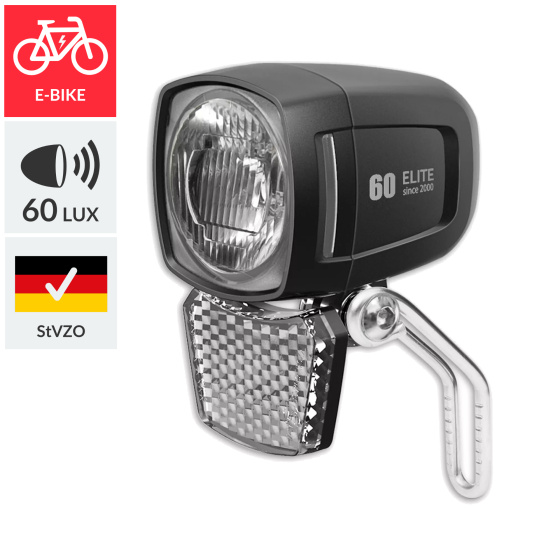 Lynx Elite Koplamp E-bike 60 Lux Zwart
